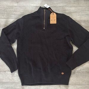 NWT Weatherproof Vintage Men’s navy Long Sleeve Collared Shirt sweater